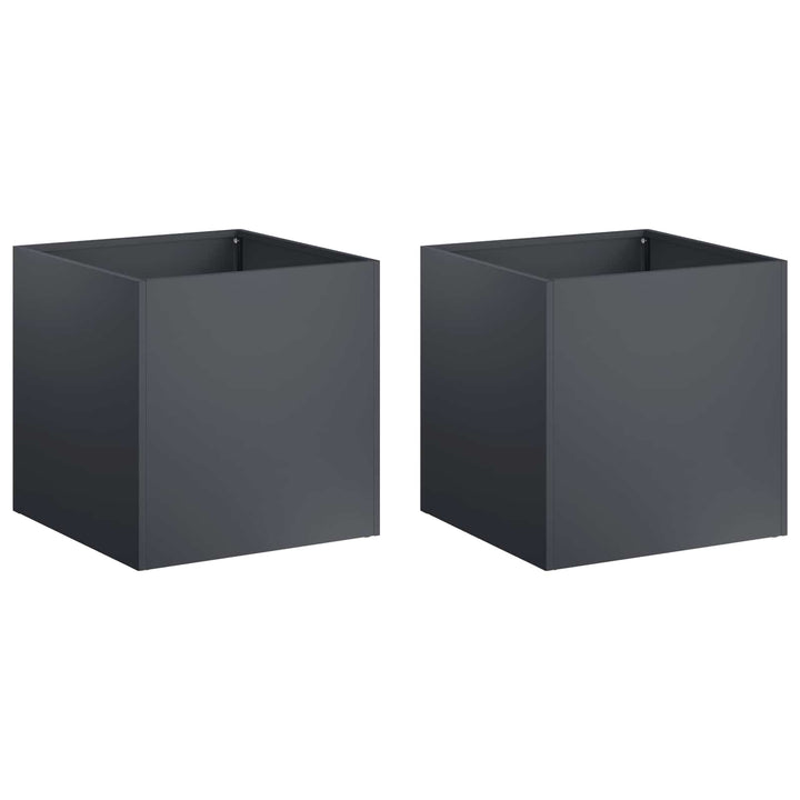 Have Blomsterkrukke 2 stk. Antracit 25 x 25 x 25 cm