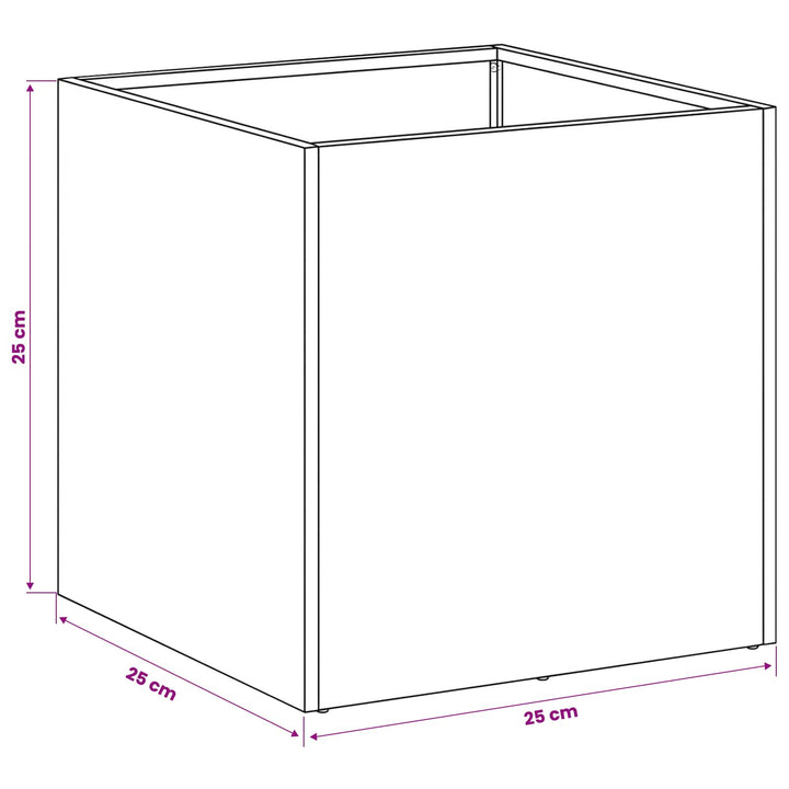 Have Blomsterkrukke 2 stk. Antracit 25 x 25 x 25 cm