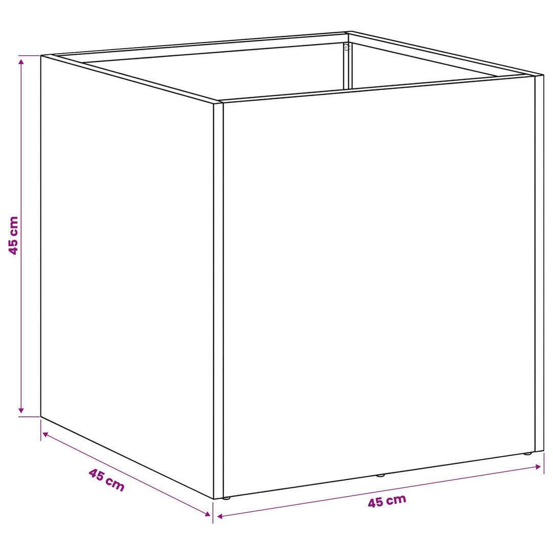 Have Blomsterkrukke Hvid 45 x 45 x 45 cm Koldvalset stål