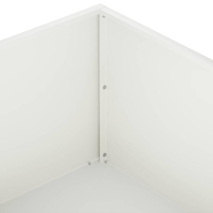 Have Blomsterkrukke 2 stk. Hvid 60 x 60 x 20 cm Koldvalset stål