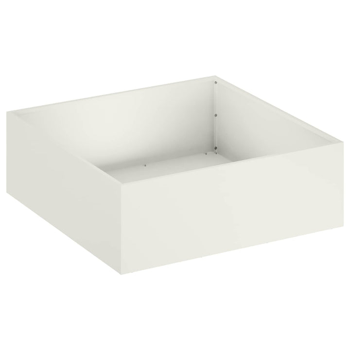 Have Blomsterkrukke 2 stk. Hvid 60 x 60 x 20 cm Koldvalset stål