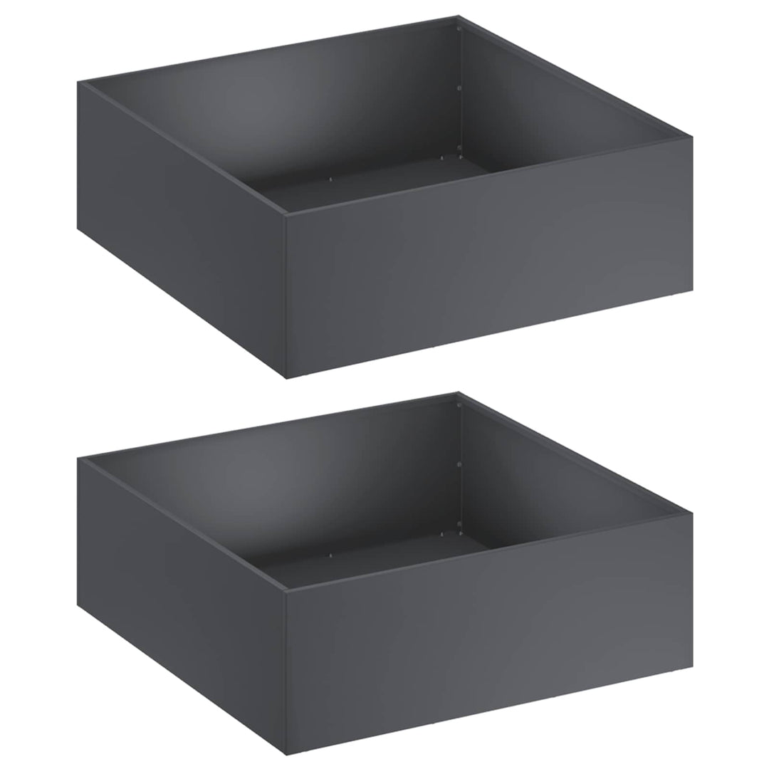 Have Blomsterkrukke 2 stk. Antracit 60 x 60 x 20 cm
