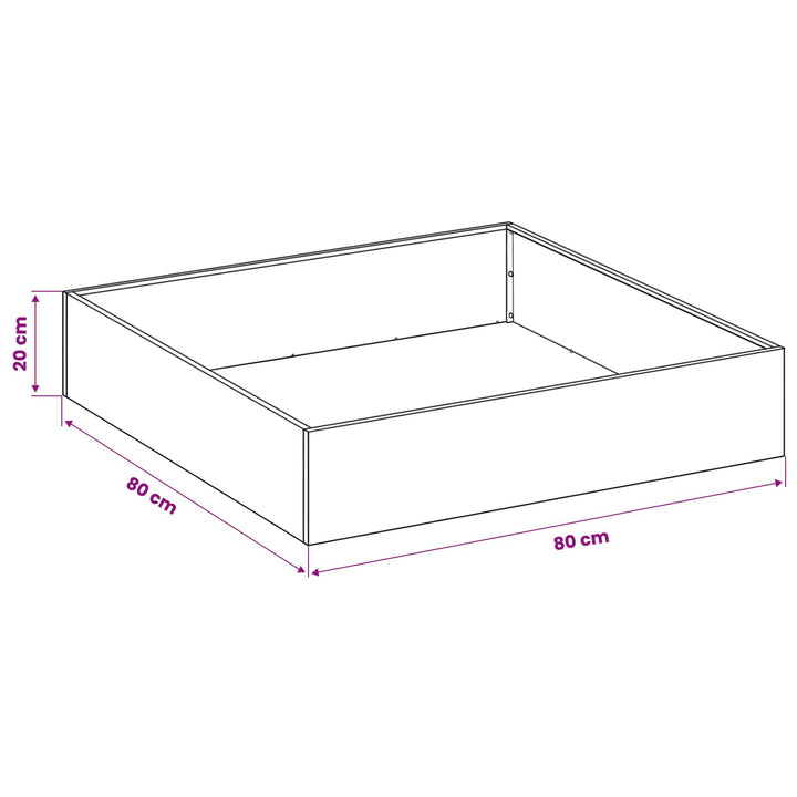 Have Blomsterkrukke 2 stk. Antracit 80 x 80 x 20 cm