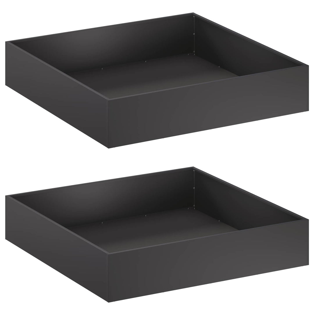 Have Blomsterkrukke 2 stk. Sort 100 x 100 x 20 cm