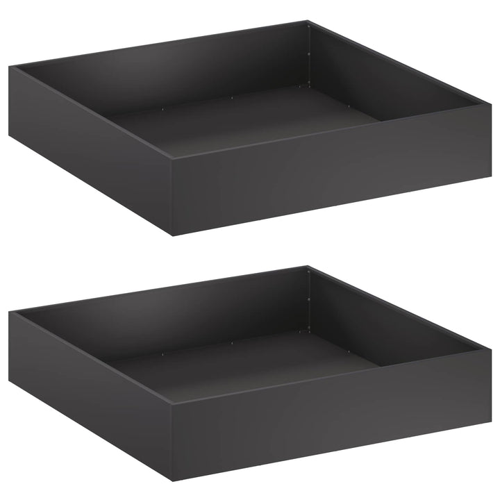 Have Blomsterkrukke 2 stk. Sort 100 x 100 x 20 cm