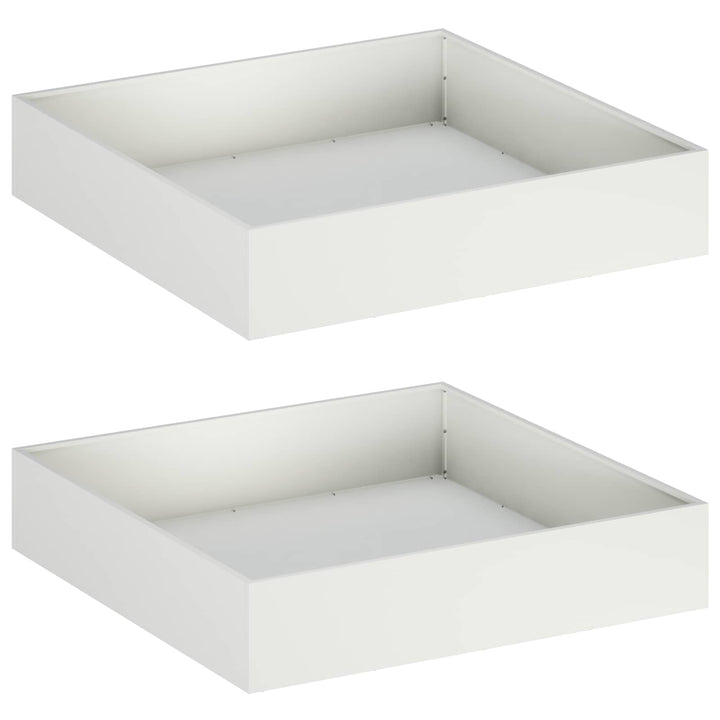 Have Blomsterkrukke 2 stk. Hvid 100 x 100 x 20 cm