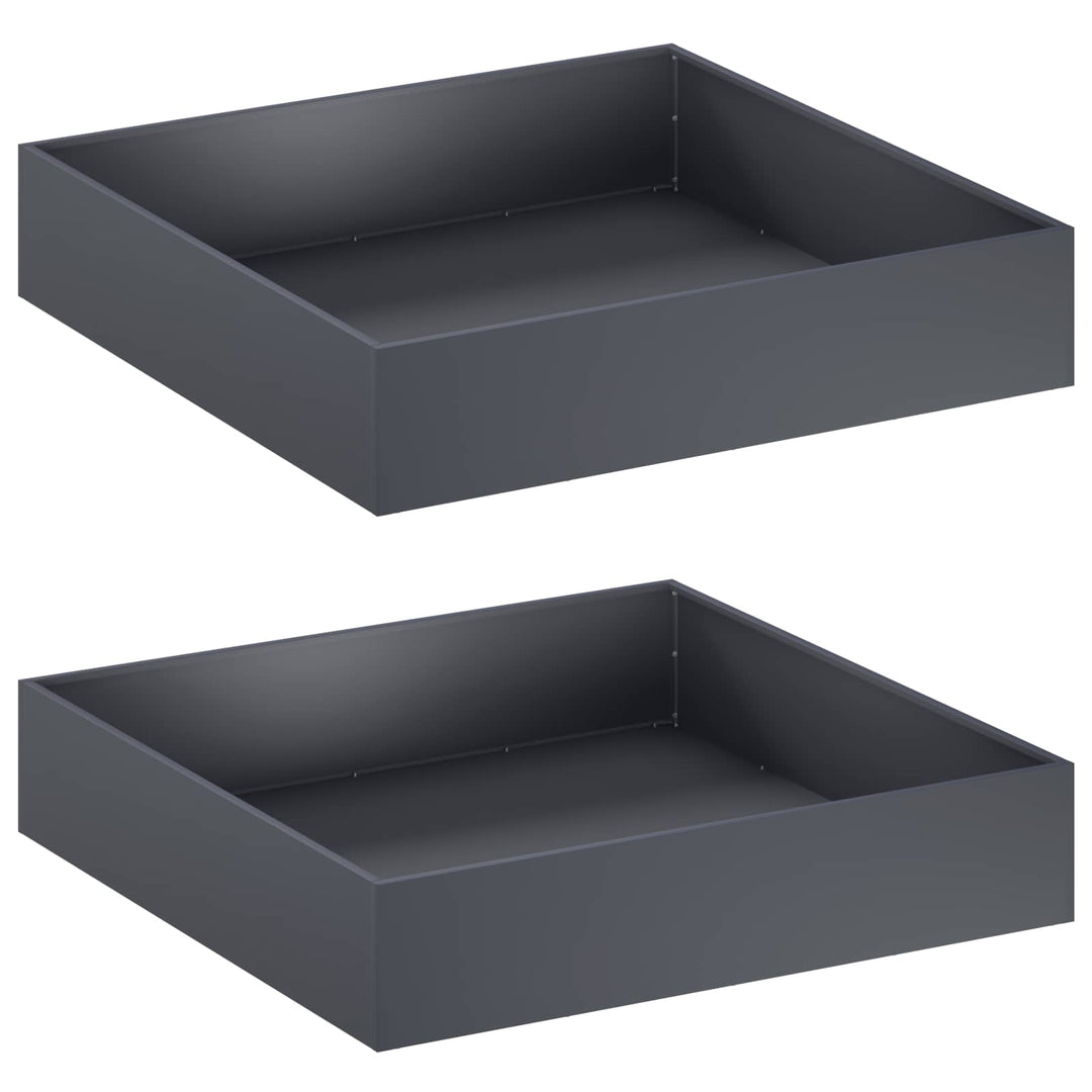 Have Blomsterkrukke 2 stk. Antracit 100 x 100 x 20 cm