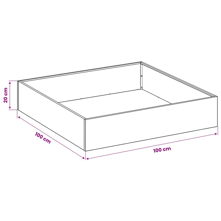 Have Blomsterkrukke Rusten 100 x 100 x 20 cm Cortenstål