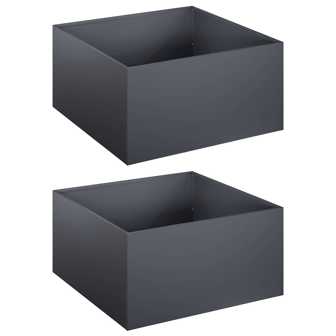 Have Blomsterkrukke 2 stk. Antracit 60 x 60 x 30 cm