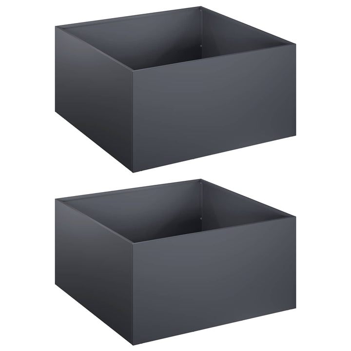 Have Blomsterkrukke 2 stk. Antracit 60 x 60 x 30 cm
