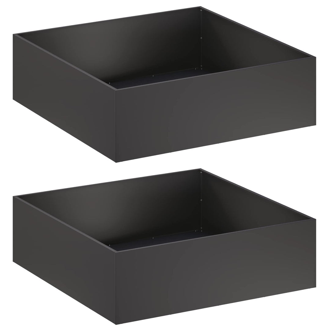 Have Blomsterkrukke 2 stk. Sort 100 x 100 x 30 cm