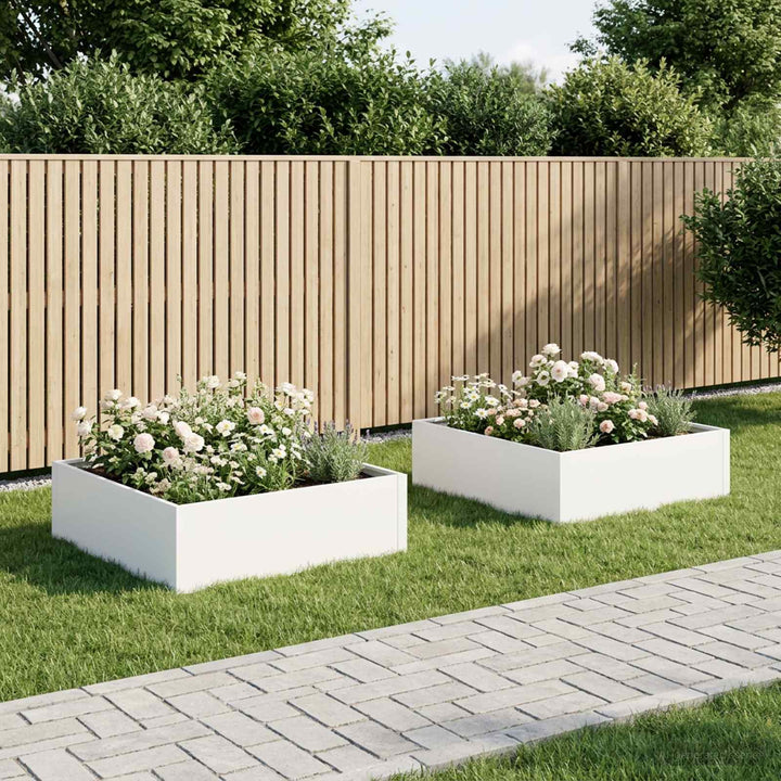 Have Blomsterkrukke 2 stk. Hvid 100 x 100 x 30 cm