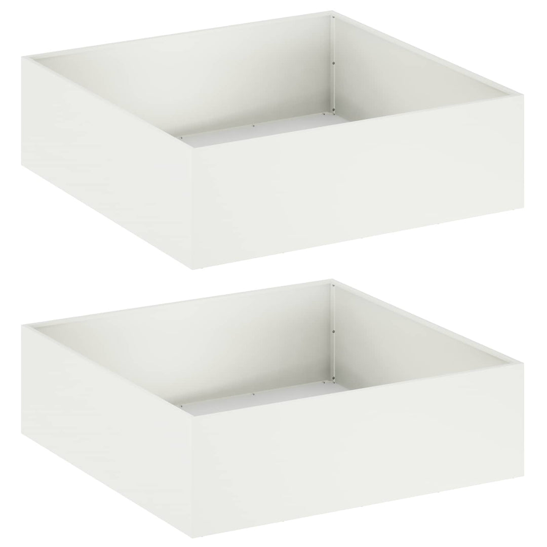 Have Blomsterkrukke 2 stk. Hvid 100 x 100 x 30 cm