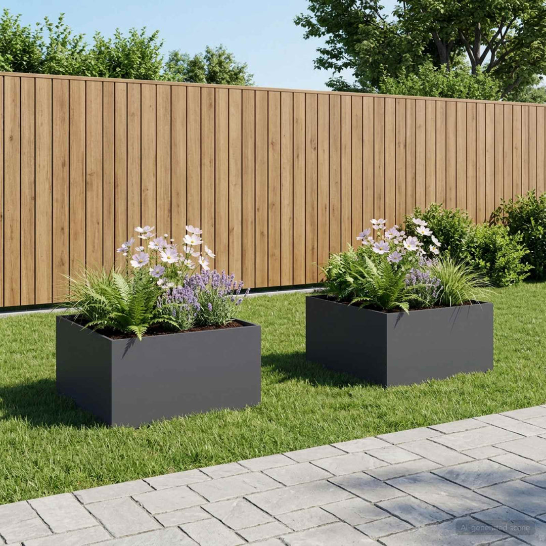 Have Blomsterkrukke 2 stk. Antracit 60 x 60 x 40 cm