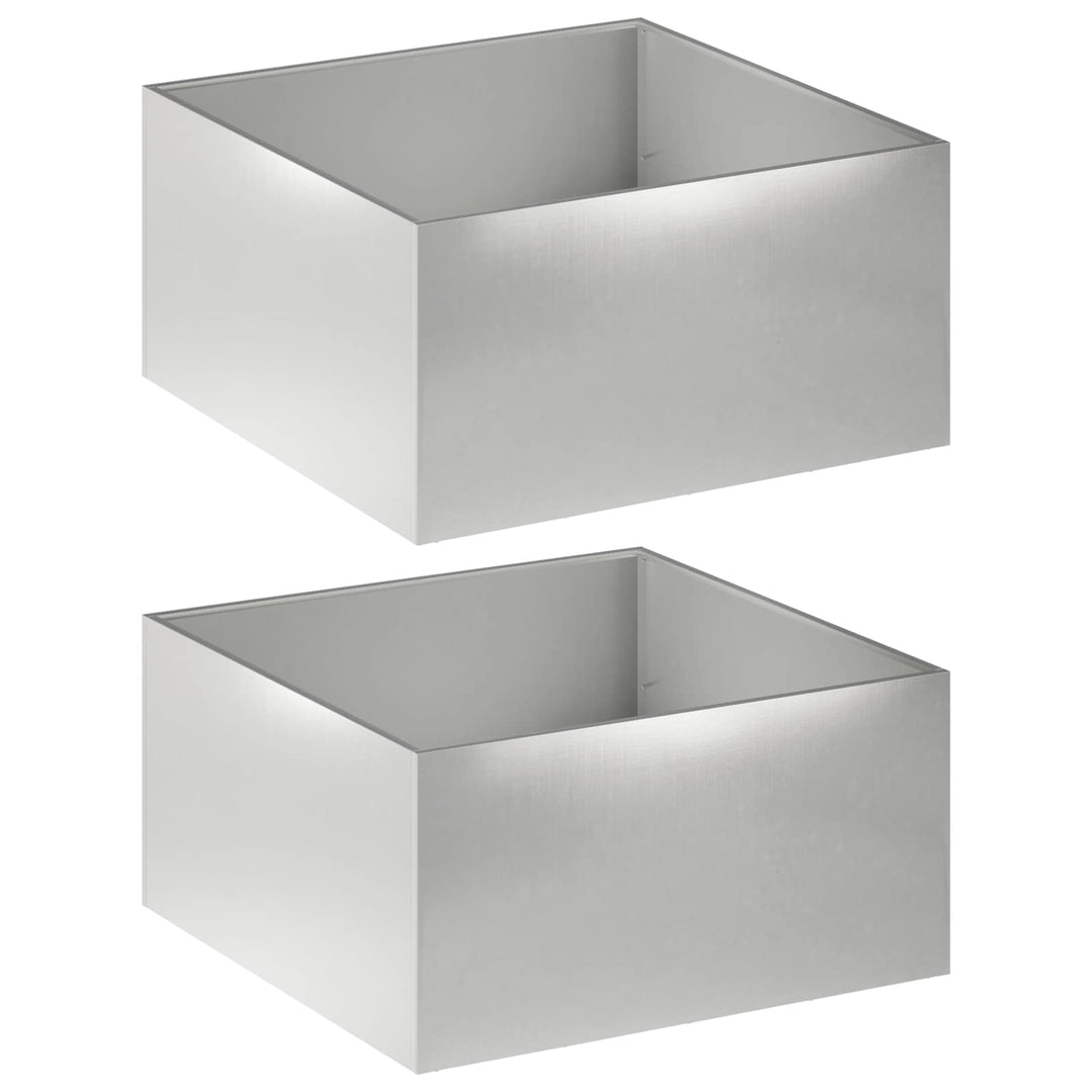 Have Blomsterkrukke 2 stk. Sølv 80 x 80 x 40 cm Rustfrit stål