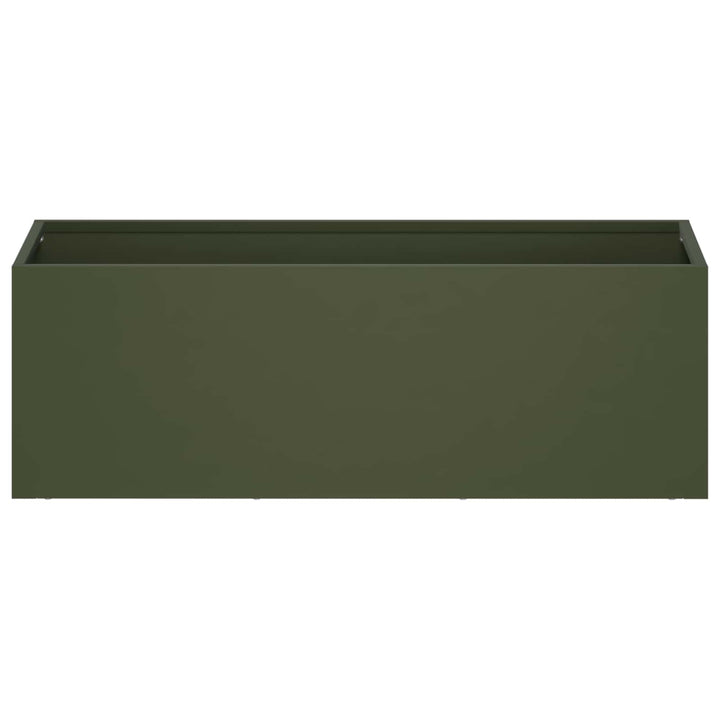 Have Blomsterkrukke Olivengrøn 40 x 20 x 20 cm Koldvalset stål
