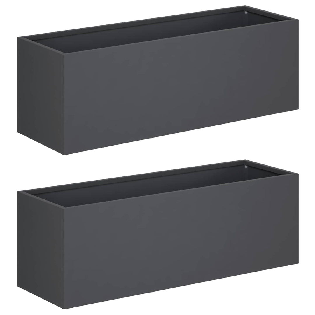 Have Blomsterkrukke 2 stk. Antracit 60 x 20 x 20 cm