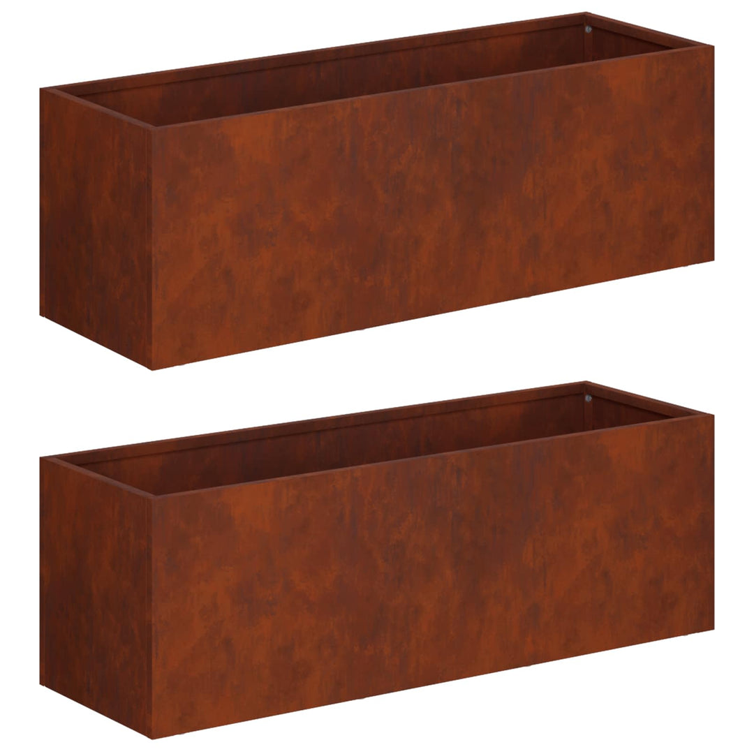 Have Blomsterkrukke 2 stk. Rusten 60 x 20 x 20 cm Cortenstål