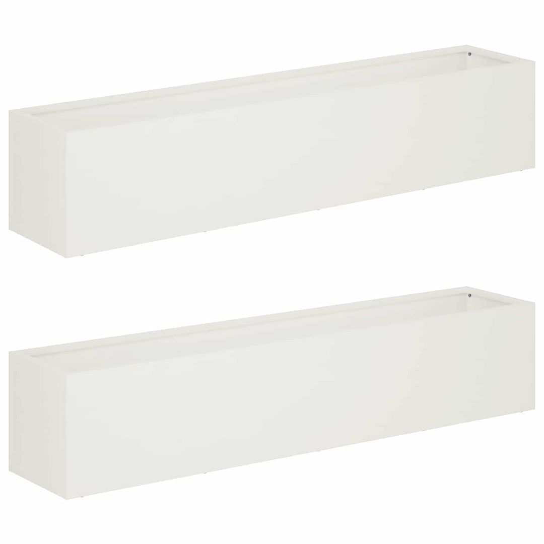 Have Blomsterkrukke 2 stk. Hvid 100 x 20 x 20 cm