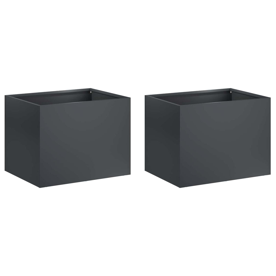 Have Blomsterkrukke 2 stk. Antracit 40 x 30 x 30 cm