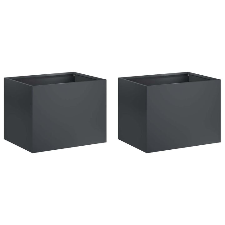 Have Blomsterkrukke 2 stk. Antracit 40 x 30 x 30 cm