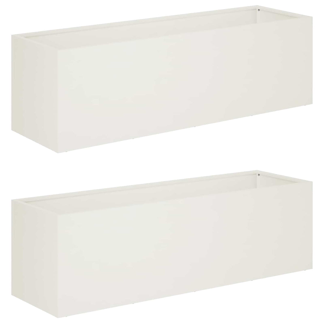 Have Blomsterkrukke 2 stk. Hvid 100 x 30 x 30 cm