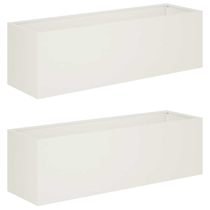 Have Blomsterkrukke 2 stk. Hvid 100 x 30 x 30 cm