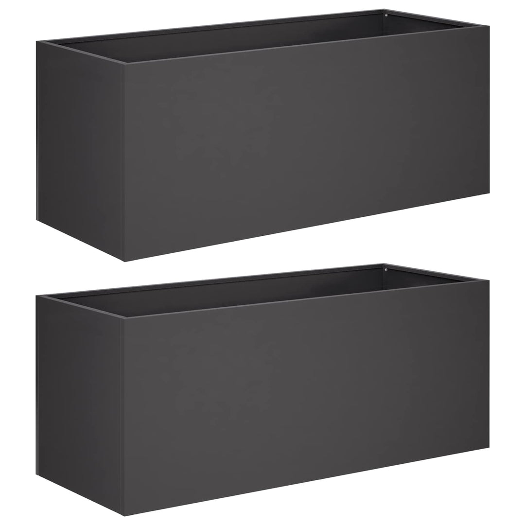 Have Blomsterkrukke 2 stk. Sort 100 x 40 x 40 cm