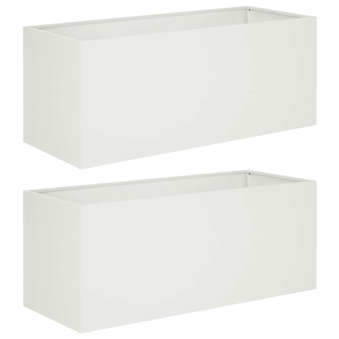 Have Blomsterkrukke 2 stk. Hvid 100 x 40 x 40 cm