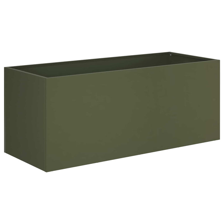 Have Blomsterkrukke Olivengrøn 100 x 40 x 40 cm Koldvalset stål