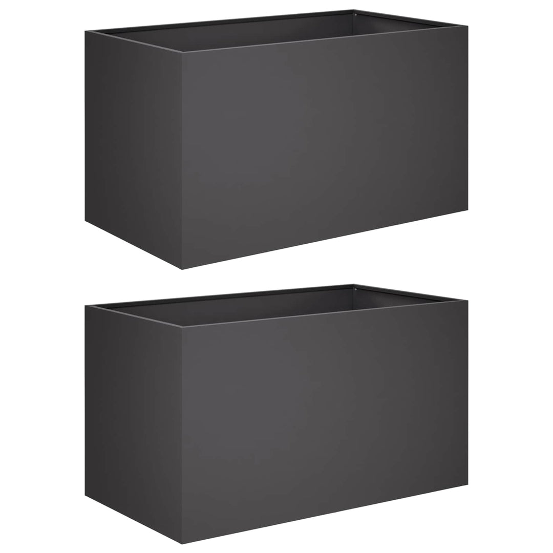Have Blomsterkrukke 2 stk. Sort 100 x 50 x 50 cm