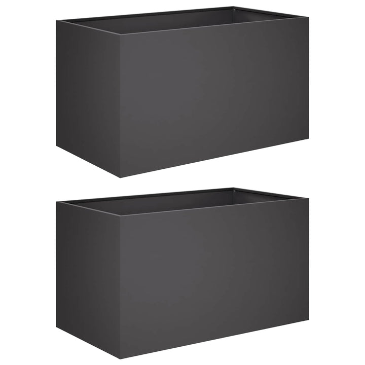 Have Blomsterkrukke 2 stk. Sort 100 x 50 x 50 cm