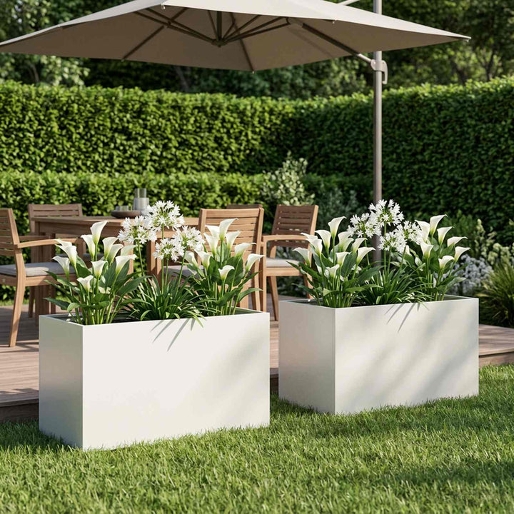 Have Blomsterkrukke 2 stk. Hvid 100 x 50 x 50 cm