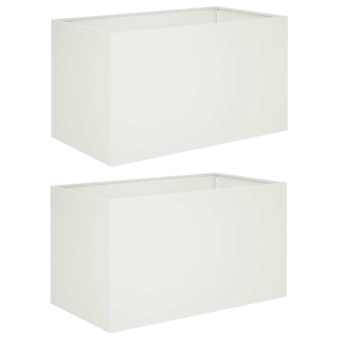 Have Blomsterkrukke 2 stk. Hvid 100 x 50 x 50 cm