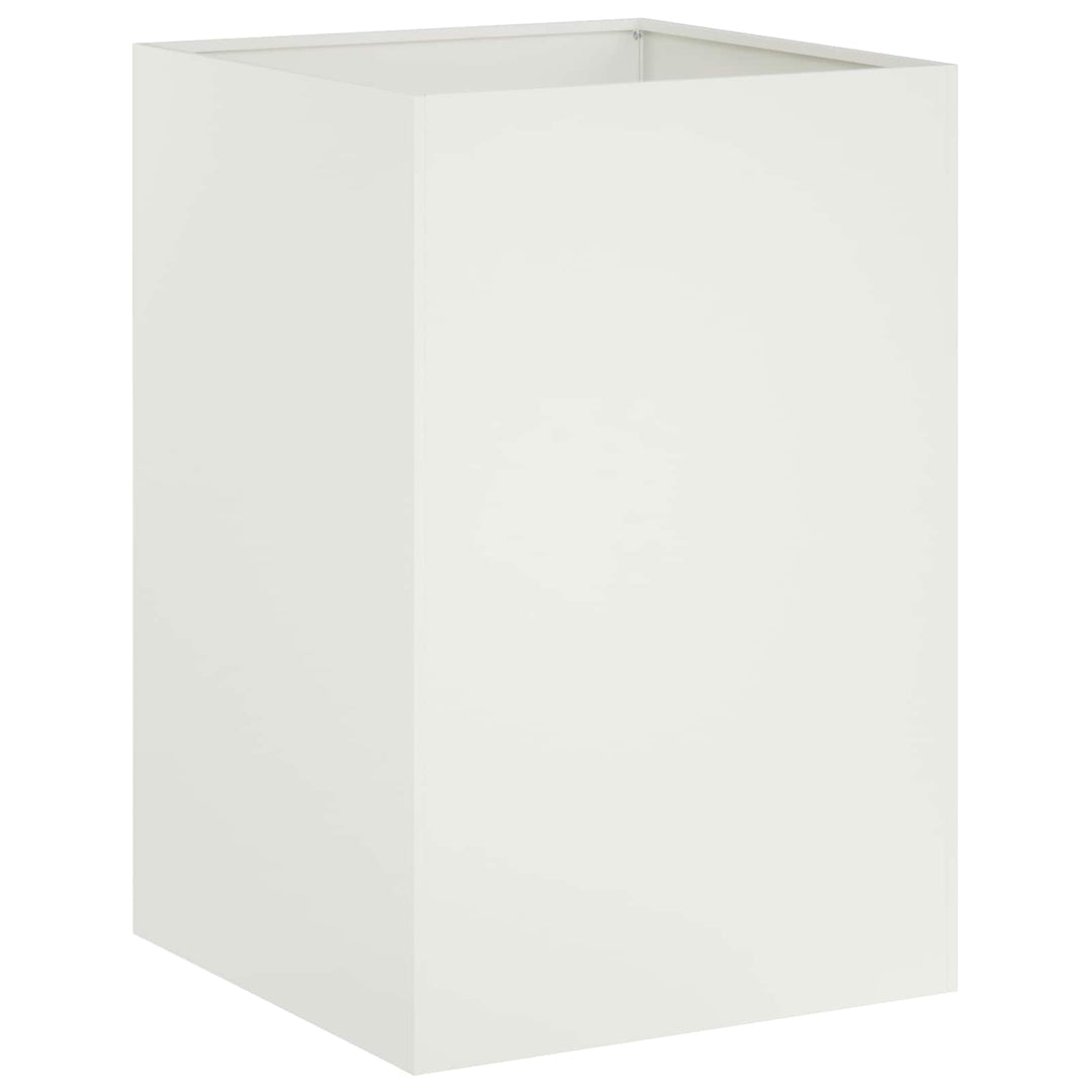 Have Blomsterkrukke 2 stk. Hvid 50 x 50 x 75 cm Koldvalset stål