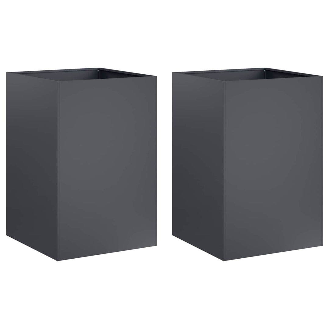 Have Blomsterkrukke 2 stk. Antracit 50 x 50 x 75 cm