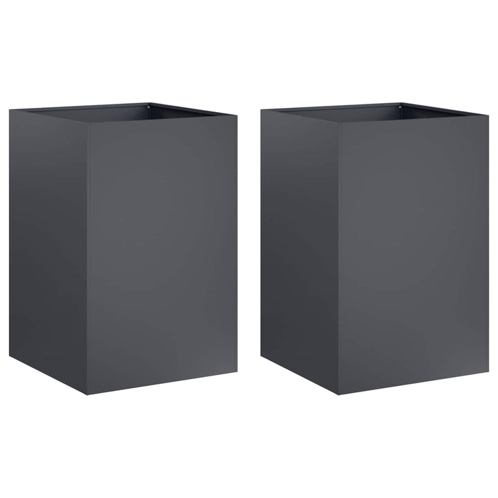 Have Blomsterkrukke 2 stk. Antracit 50 x 50 x 75 cm