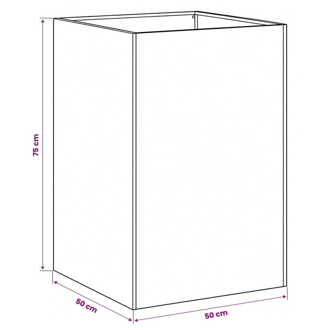Have Blomsterkrukke 2 stk. Antracit 50 x 50 x 75 cm