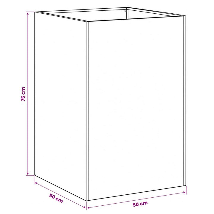 Have Blomsterkrukke 2 stk. Antracit 50 x 50 x 75 cm