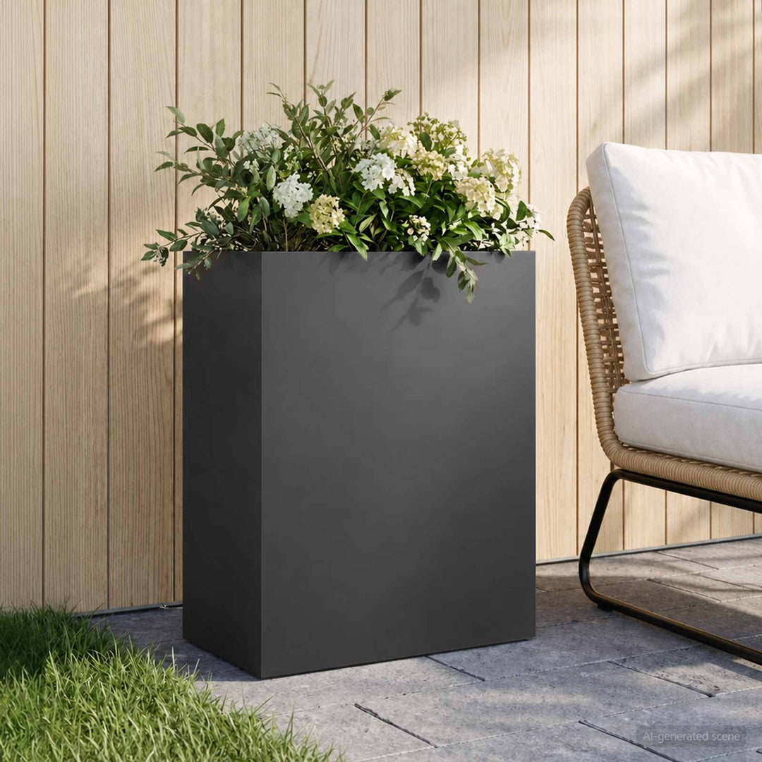 Have Blomsterkrukke Sort 40 x 20 x 50 cm Koldvalset stål