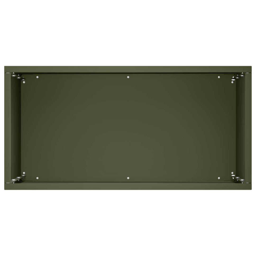 Have Blomsterkrukke Olivengrøn 40 x 20 x 50 cm Koldvalset stål