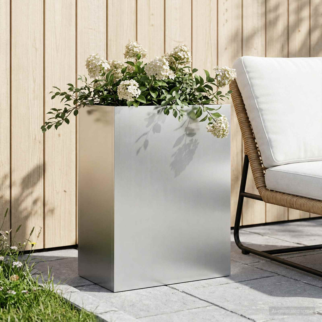 Have Blomsterkrukke Sølv 40 x 20 x 50 cm Galvaniseret stål