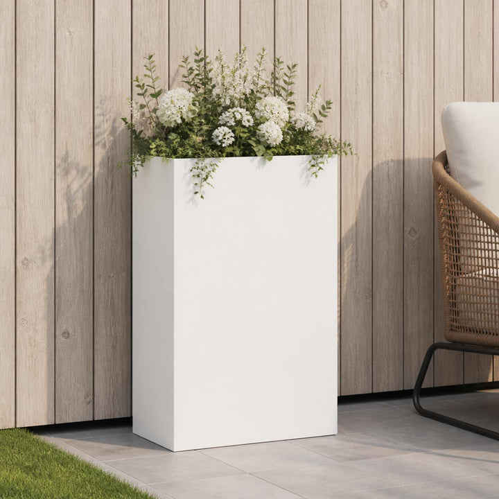 Have Blomsterkrukke Hvid 40 x 20 x 75 cm Koldvalset stål