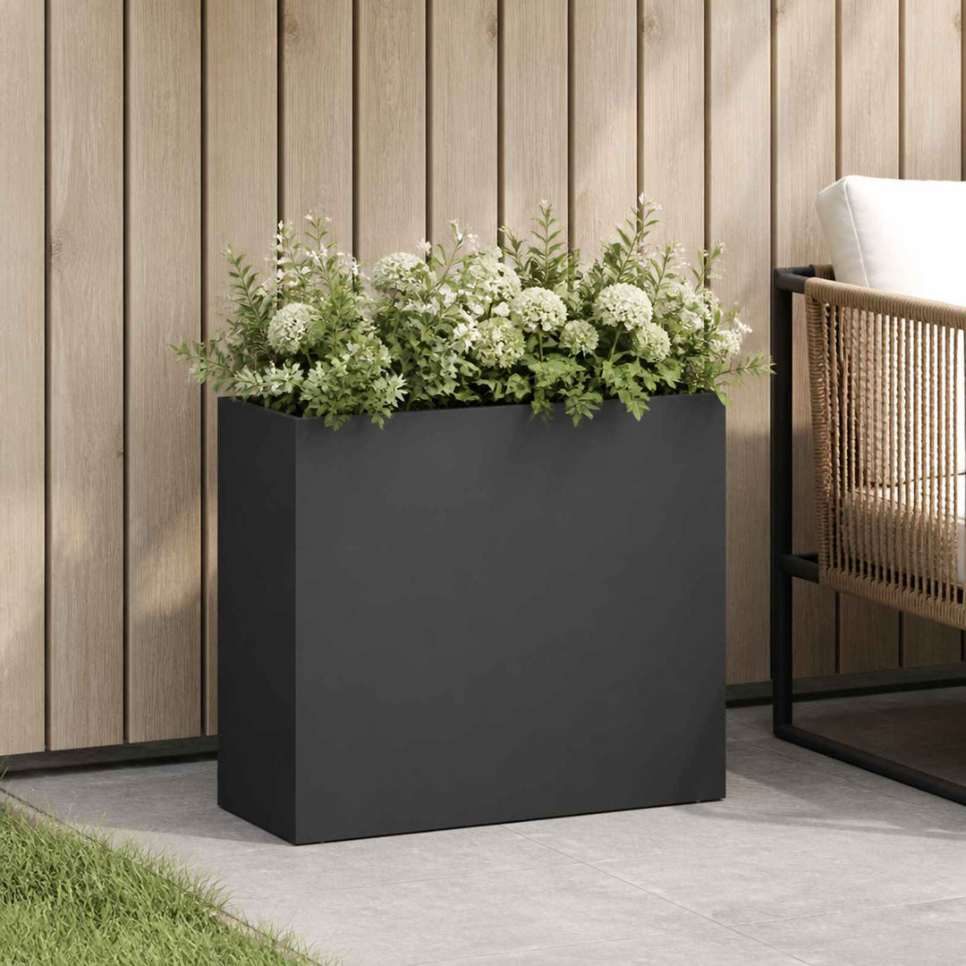 Have Blomsterkrukke Sort 50 x 20 x 40 cm Koldvalset stål