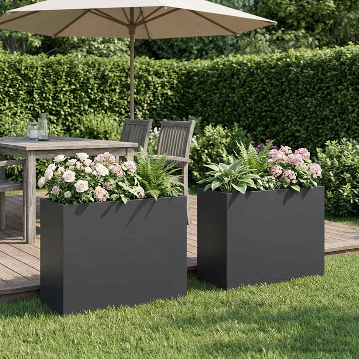 Have Blomsterkrukke 2 stk. Antracit 50 x 20 x 40 cm