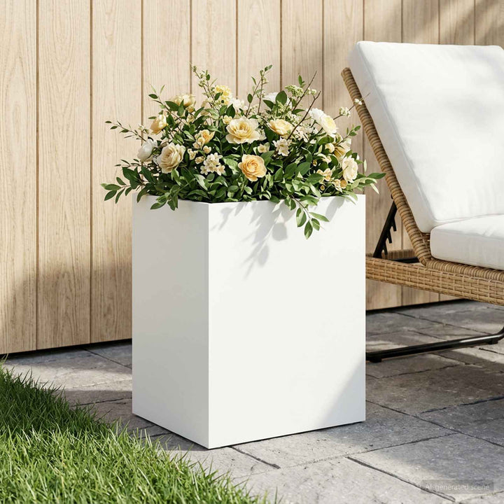 Have Blomsterkrukke Hvid 40 x 30 x 40 cm Koldvalset stål