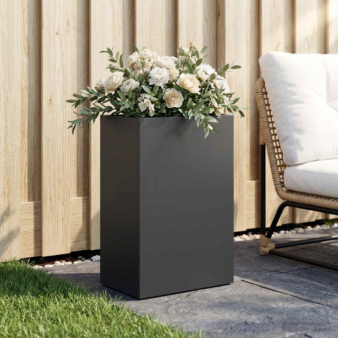 Have Blomsterkrukke Sort 40 x 30 x 75 cm Koldvalset stål