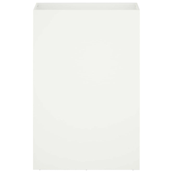 Have Blomsterkrukke 2 stk. Hvid 40 x 30 x 75 cm Koldvalset stål