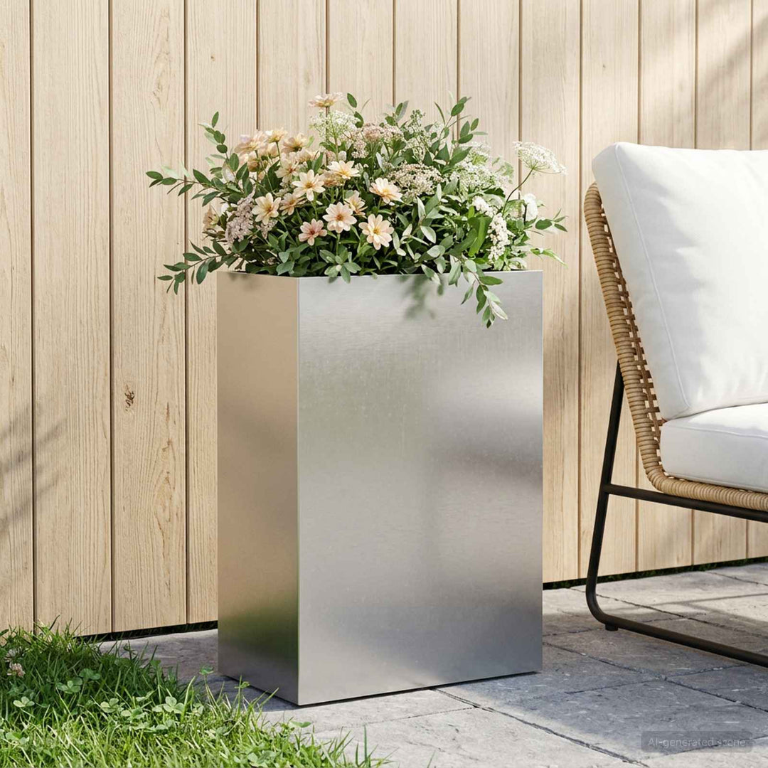 Have Blomsterkrukke Sølv 40 x 30 x 75 cm Rustfrit stål
