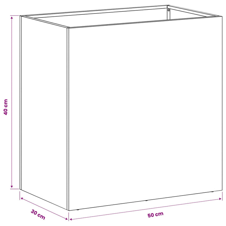 Have Blomsterkrukke 2 stk. Antracit 50 x 30 x 40 cm